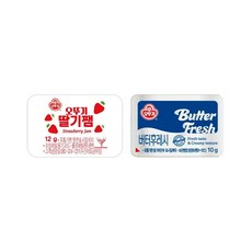 [오발]오뚜기 버터후레쉬50개+딸기잼디스펜팩50개_1박스, 100개
