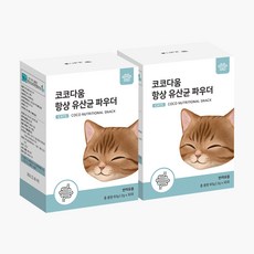 코코다움 항상 유산균 파우더 고양이 설사 변비 장건강 영양, 2개, 장/유산균, 북어 - 코코다움