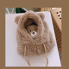 아한글로벌 램스울 융털 귀달이모자 여성 가을 계절 큐트 곰돌이 트렌드