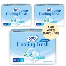 쏘피 쿨링 프레쉬 생리대 날개형