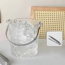 BLOWFISHFUGU 유리 아이스버킷 와인얼음통유리 대용량 휴대용 유리통 얼음통, 1개, C, 900ml
