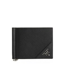 프라다 [프라다]20FW 2MN077 QME F0002 블랙 사피아노 엣지로고 머니클립
