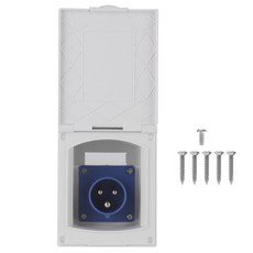캠핑카 소켓 RV 마린 외부 플러시 후크 업 커버 플러그 모터홈 메인 입구 220V 240V 16A, Socket and Plug, Socket and Plug, 1개