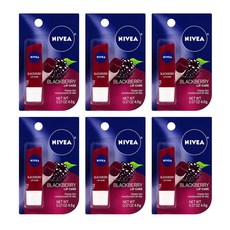 NIVEA 니베아 블랙베리 립케어 올데이 립밤 4.8g 6개, 1개