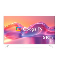 위드라이프 구글 스마트 32인치TV 화이트 에너지1등급 최신형 안드로이드 고화질티비, 고객직접설치, 스탠드형, WITH32SMARTW, 81cm/32인치