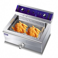 상업용 온도조절기 치킨 더블 프라이 만들기 전기 기계 바구니 30L, 1개