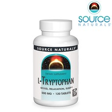 Source Naturals 소스네츄럴 L 트립토판 500mg 타블렛 120정, 1개