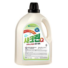 샤크린Q4L 기름 때 전문 찌든때 얼룩 세탁 알칼리 세제 제거제 고농축 세정제 클리너 애벌 빨래 땀 냄새 제거