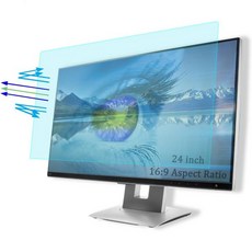 빛반사 모니터 보호 필름 눈시름방지 눈보호 자외선차단 iTensodo 24인치 청색광 방지 스크린 프로텍터 for Universal 24 169 표준곡선 터치스크린 20.94인