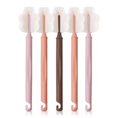 하이비 몽글이 롱 젖병 세척 솔 브러쉬 5p, 와이드, 8.올리브그린5p