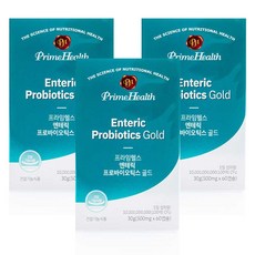 프라임헬스 엔테릭 프로바이오틱스 골드 500mg 60캡슐 2개월분 100억 유산균 장용성캡슐, 18박스, 60정