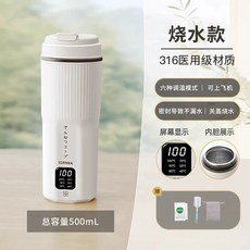휴대용 등산 충전식 500ml 히팅 캠핑 낚시 304 여행용 물끓이기 스마트 보온병, B. 220V 플러그인 포트 스마트 워터 비등