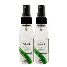 아큐데오D 100% 천연 데오드란트 스프레이 겨드랑이 정수리 발 냄새제거, 2개