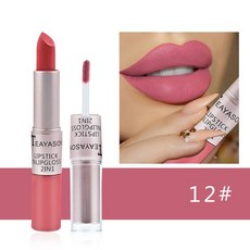 fizz 안지워지는립스틱 방수 립글로스 12 색 모이스춰 라이징 벨벳 매트 누드 리퀴드 립스틱 롱 라스팅 2 In 1 메이크업 립 스틱 코스메틱, [11] 11, 11)11
