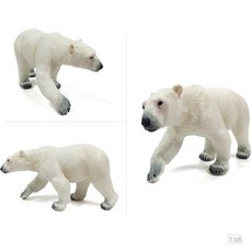 토벗 북극곰 동물사물피규어