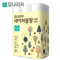 모나리자 네이처블랑 나무이야기 3겹 27M 30롤 x1팩, Toilet Paper