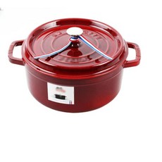 스타우브 블랙 에나멜 인덕션냄비 로스터 무쇠 타원형 냄비, S 스탠다드 클래식 그린 24CM, 1개