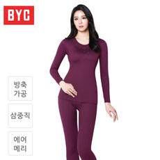 성인여성삼중직보온누빔내복
