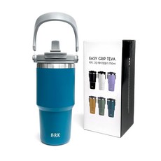 아크 이지그립 스트로우 빨대 대용량 텀블러, 750ml, 블루, 1개
