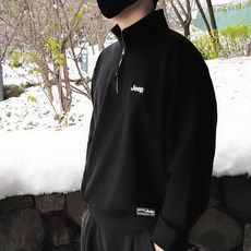 [국내매장판] 지프 JEEP M-LOGO 하프집업 맨투맨 베이직 기본 반집업 티셔츠