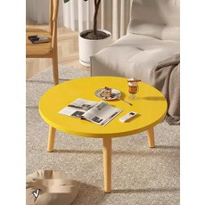 [원형 디자인] 거실테이블 낮은 원형거실테이블 좌식밥상, 3. 40원형 따뜻한 빛 30cm