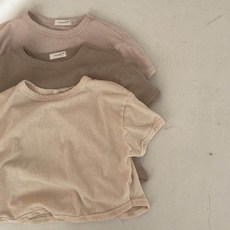유아 아기 아동 티셔츠 루즈핏 무지 데일리룩 여름 키즈 어린이 여아 남아 밤밤무지랍빠티