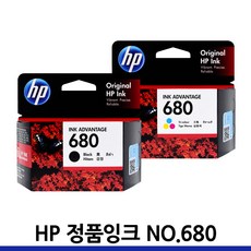 HP680 정품 잉크 F6V27AA F6V26AA HP4535 HP3835 HP4675 HP3635 HP2135 HP3636 HP1115, HP680 (F6V27AA) 검정/정품