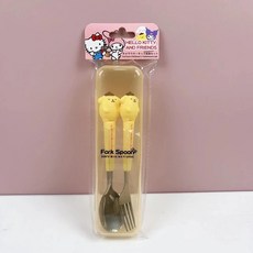 산리오 시나모롤 쿠로미 헬로키티 식기 수저 포크 세트 2 pcs, 폼폼푸린, 1개