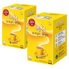 맥심 모카골드 마일드 커피믹스, 12g, 170개입, 2개