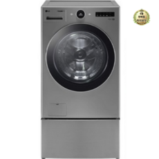 LG 트롬 오브제컬렉션 트윈워시 드럼세탁기 23kg+ 미니워시 4kg 모던 스테인리스 방문설치, FX23VNX