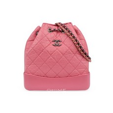 [샤넬] 백팩 스몰 가브리엘 카프스킨 로즈핑크+엔틱실버