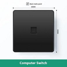 호환 고속 C타입 벽 전원 콘센트 플러그 UK 블랙 13A 소켓 스위치 패널 USB 포함 18W 220V, 1개