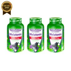 vitafusion 비타퓨전 멜lato인 엑스트라 스트렝스 구미 블랙베리 5mg 3팩 120개, 3개
