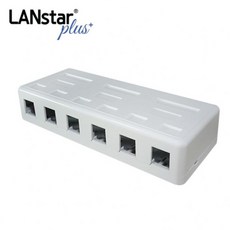 HA무배 돌출형 아울렛 공박스 MOUNT BOX 6포트 구내공사 // 통신자재 랜공사자재 네트워크자재, 1개, 기본값, 기본값