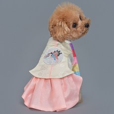도그아이 강아지 고양이 송학당의한복, 연분홍색
