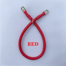 고성능 자동차 인버터 태양광용 주석 도금 구리 단자 소프트 실리콘 배터리 케이블 와이어 M8 M10 0AWG 50MM, RED 6AWG, M8 - 8.3mm, 40CM, 1개