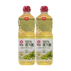 백설 식용유 콩기름 0.9Lx2개, 2개, 900ml