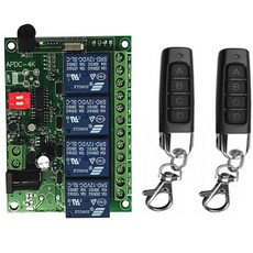 스마트 다중 DC 12V 24V 10A 433 MHz 4CH 4 채널 무선 릴레이 RF 원격 제어 스위치 수신기 + 송신기, [07] D 12V, 07 D 12V, 1개