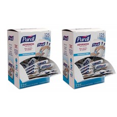 퓨렐 손소독제 일회용 125입 PURELL SINGLES Advanced Hand Sanitizer Gel 125 Count Single Use Packets with Display Box 9620-12-125EC, 2set