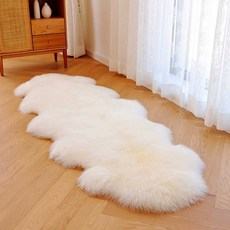 양모 쇼파 러그 퍼 카페트 거실 쇼파 양털 커버 카펫, 버섯색 (50x80cm), 1개