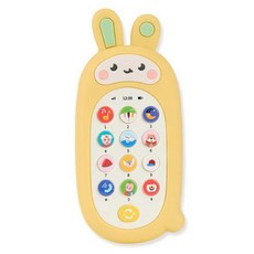 12개월 아기 소근육 두뇌발달 영어 멜로디 전화기 발달완구 조카선물 장난감폰 어린이선물 인지훈련, 토끼 색상 랜덤, 1개