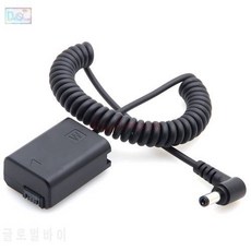 NP-FW50 FW50 더미 배터리 팩 커플러 어댑터 DC 수 커넥터 전원 코일 케이블, 상세내용참조