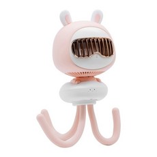 2023 USB 유모차 선풍기 무선 전기 공기 냉각기 휴대용 블레이드리스 충전식 미니 캠핑 3600mAh 배터리, 02 Pink, 한개옵션1