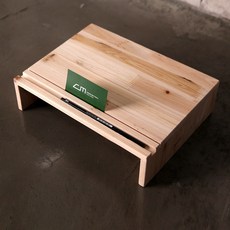 우드웰 스토리 서랍형 듀얼 모니터 받침대 MT-01 화이트 상품 이미지