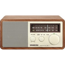 Sangean WR-11 목재 캐비닛 AM/FM 테이블 상단 아날로그 라디오, 단일옵션, 단일옵션
