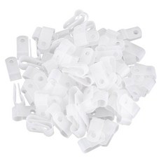 R 형 패스너 하네스 6.4mm 와이어 케이블 튜브 호스 클립 클램프 100 PC, 하나, 하얀