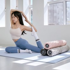 멜킨 폼롤러 멜핏 마사지 돌기 롤러 장요근스트레칭 요가 필라테스 근막 종아리지압, 79cm_프로페셔널, 마일드그레이, 1개