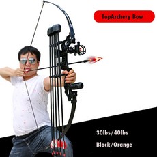 전통 활 활 아래로 촬영 30/40lbs 오른쪽 손으로 양궁 활 슈팅 사냥 게임 석궁 사냥을위한 스트레이트 Longbow|화살|, 단일, 1개, Black 30lbs
