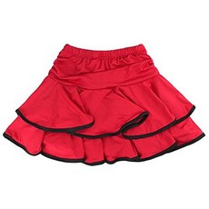 TanQiang Little Girls Latin Dance Skirt Ballroom Samba Chacha Dancing Dress Inside with Shorts Kids, B