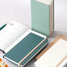 인디고 2021년 심플 무지 슬림 다이어리 업무용 수첩, 와인